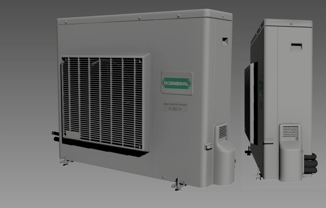 General air conditioning 3D Model .c4d .max .obj .3ds .fbx .stl .blend 
