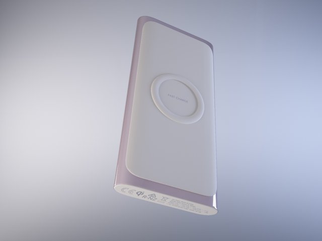 Wireless charger portable battery samsung Modèle 3D .c4d .max .obj .3ds .fbx .stl .blend 