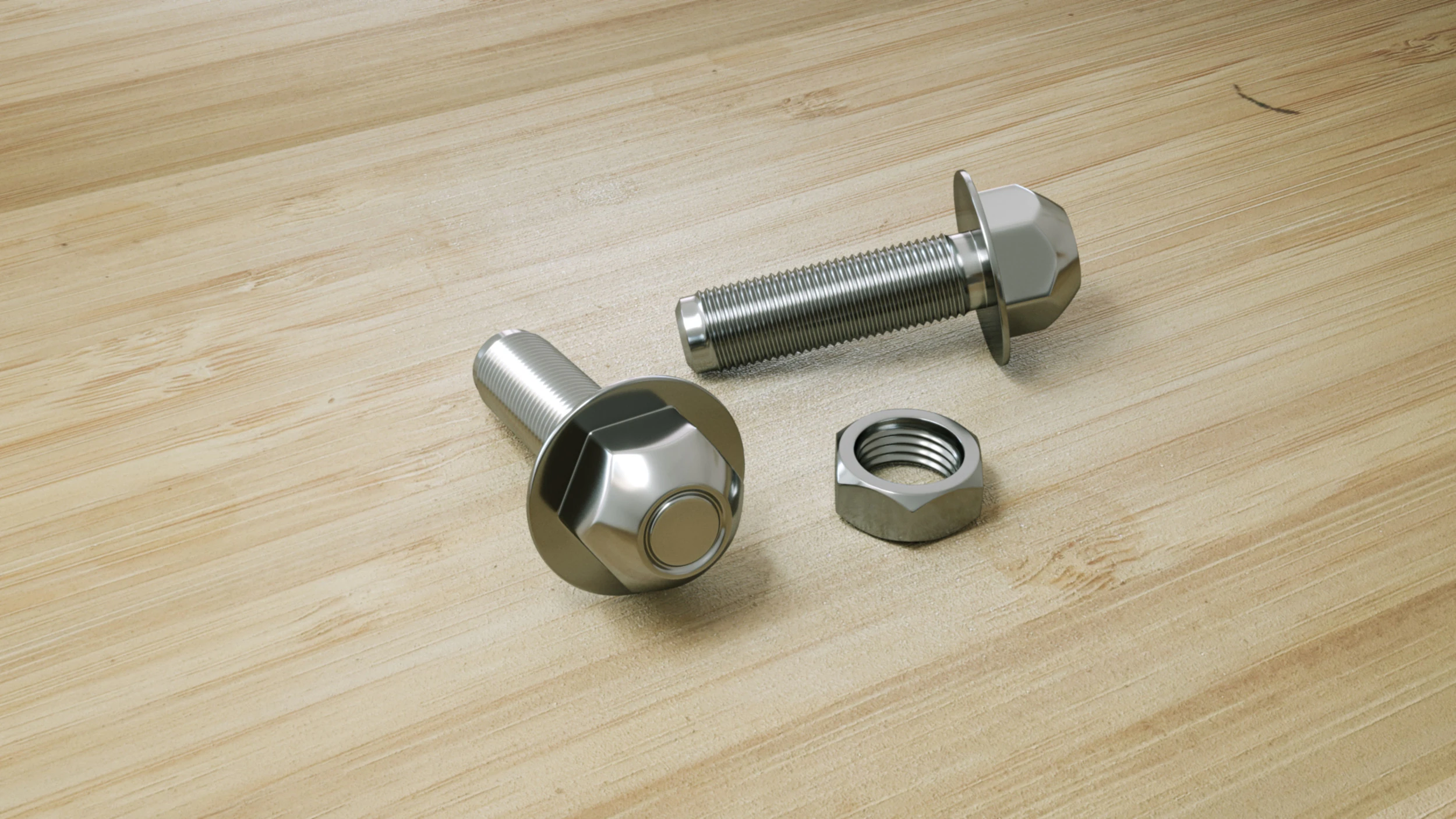 Tuercas y tornillos 3D Model .c4d .max .obj .3ds .fbx .stl .blend 