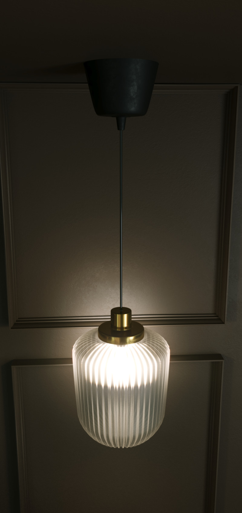 SOLKLINT Lmpara de techo latn vidrio transparente gris 22 cm Modèle 3D .c4d .max .obj .3ds .fbx .stl .blend