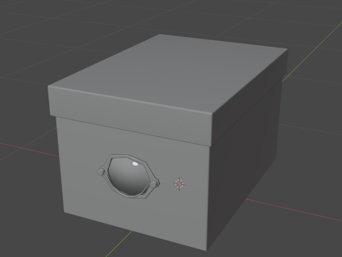 KVARNVIK Caja con tapa beige 25x35x20 cm 3D Model
