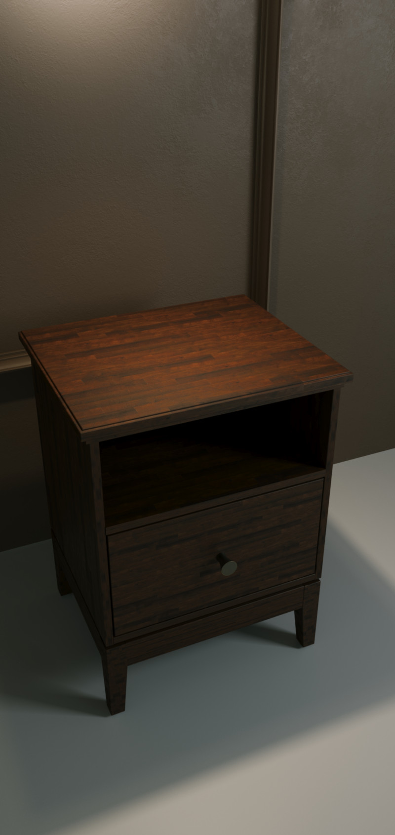 IDANAS Mesita de noche blanco 47x40 cm Modello 3D .c4d .max .obj .3ds .fbx .stl .blend 
