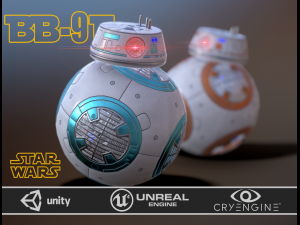 bb-9 e rebels two skins Model 3D