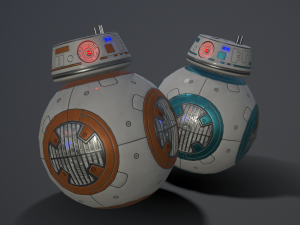 bb-9 e rebels two skins 3D Model
