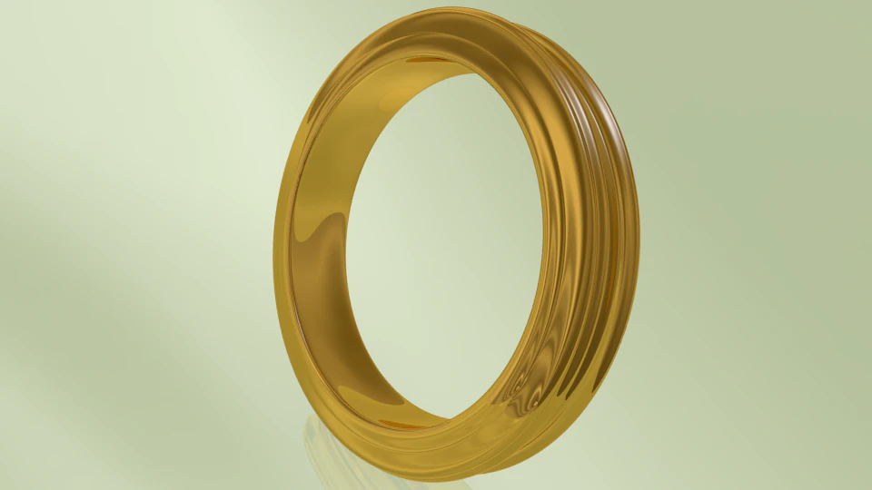 ring golden 3D Print Model .c4d .max .obj .3ds .fbx .stl .blend 