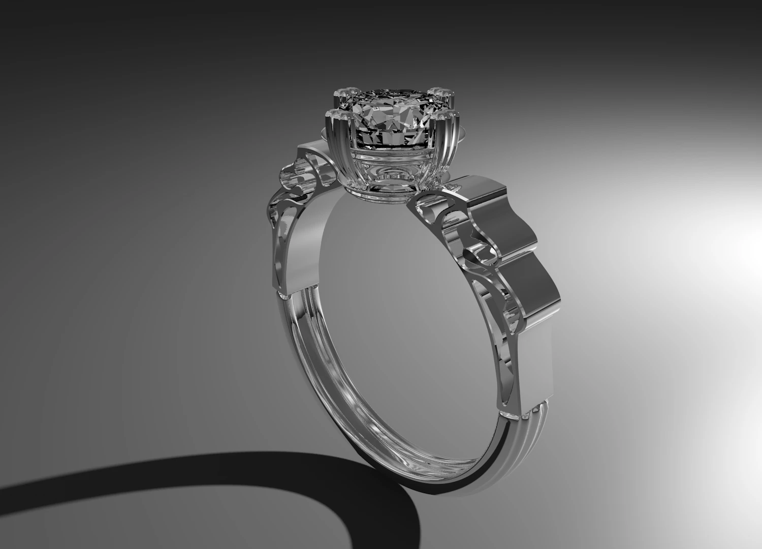 engagement ring 3D Print Model .c4d .max .obj .3ds .fbx .stl .blend