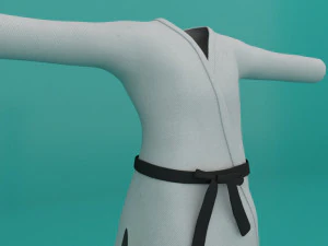 setelan kain karate Model 3D