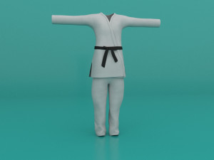 karate cloths suit 3D Model