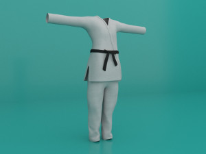 karate cloths suit 3D Model