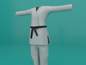 karate cloths suit 3D Model