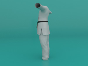 karate cloths suit 3D Model