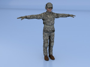 military man character 3D Модель