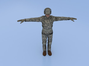 military man character 3D Модель