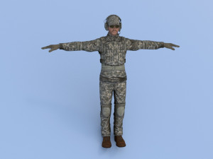 military man character 3D Модель
