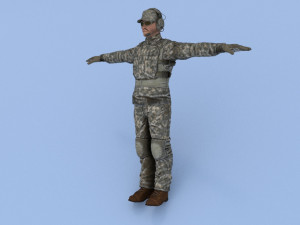 military man character 3D Модель
