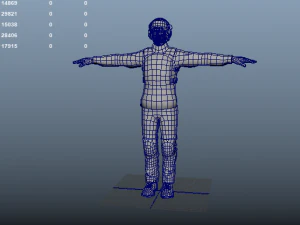 military man character 3D Model