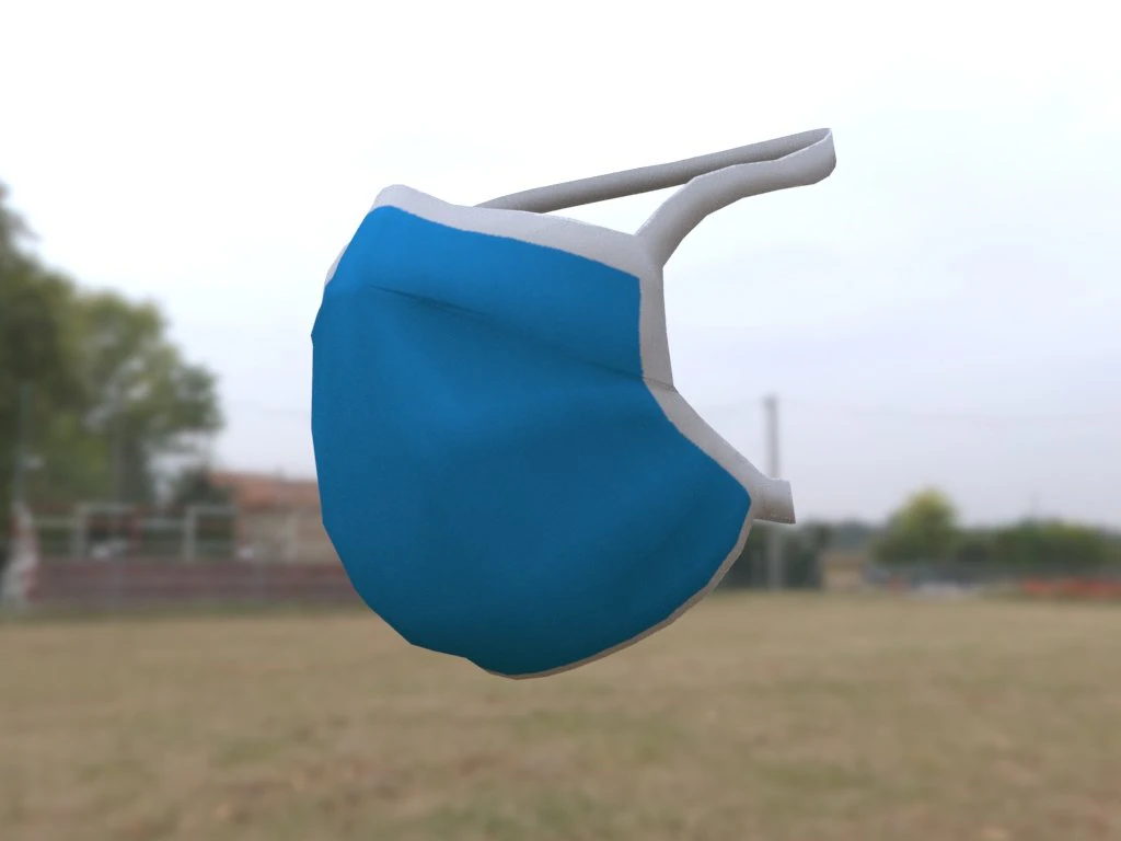 surgical mask 3D Model .c4d .max .obj .3ds .fbx .stl .blend 