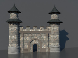 castle gate 3D 模型