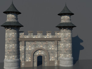 castle gate 3D 模型