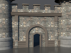 castle gate 3D 模型