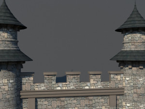castle gate 3D 模型