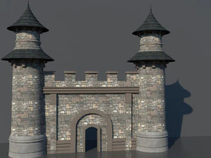 castle gate 3D Model