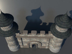 castle gate 3D 模型