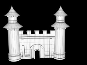 castle gate 3D 模型