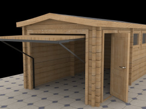 woody garage Modelo 3D