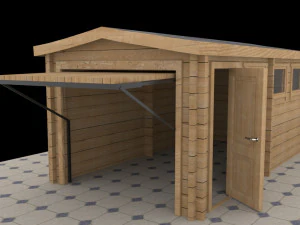 woody garage 3D Model