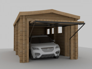 woody garage Modelo 3D