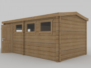 woody garage Modelo 3D