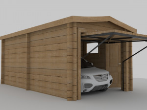 woody garage Modelo 3D