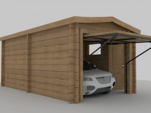 woody garage 3D Model