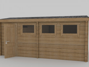 woody garage Modelo 3D