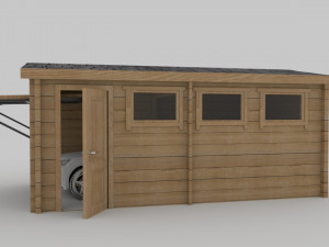 woody garage Modelo 3D