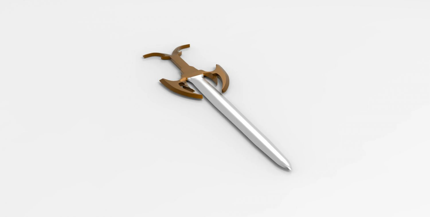 horny sword 3D Model .c4d .max .obj .3ds .fbx .stl .blend 