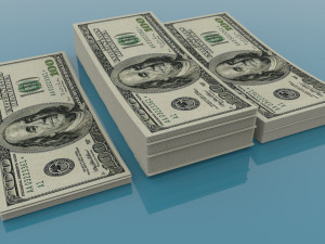 american dollar 100 3D-Modell