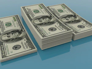 amerikanischer Dollar 100 3D Modell