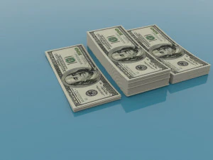 american dollar 100 3D Model