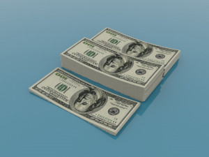 american dollar 100 Modelo 3D