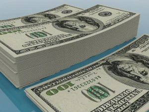 american dollar 100 3D Model