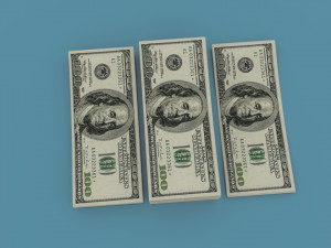 american dollar 100 Modelo 3D