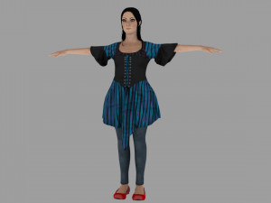 women character lowploy 3D Model