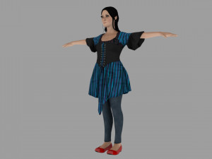 women character lowploy 3D Model