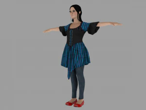 women character lowploy 3D Model