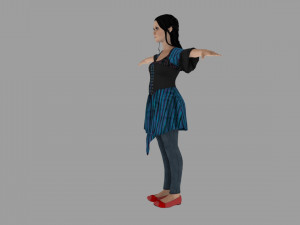 women character lowploy 3D Model