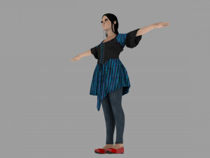 women character lowploy 3D Model