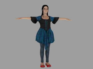 women character lowploy 3D Model