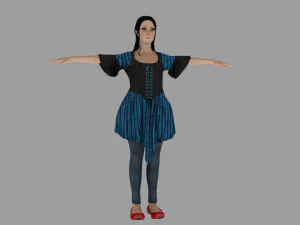women character lowploy 3D Model